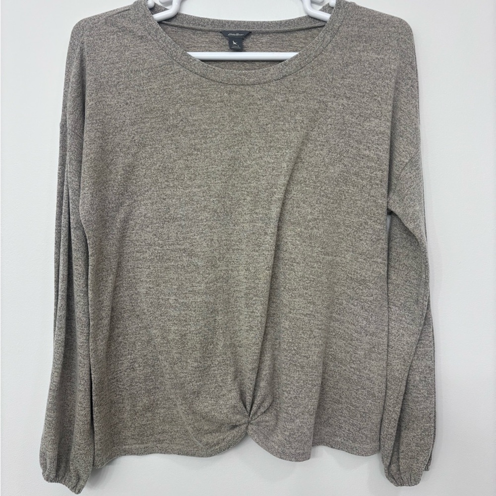 Eddie Bauer Taupe Long Sleeve Women's Top
